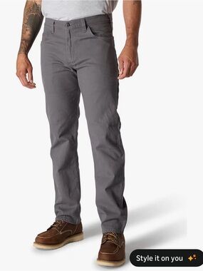 Carhartt Men's Relaxed Straight Rigby Pant in Gray 36x30